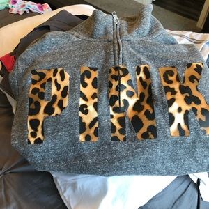 PINK half zip hoodie